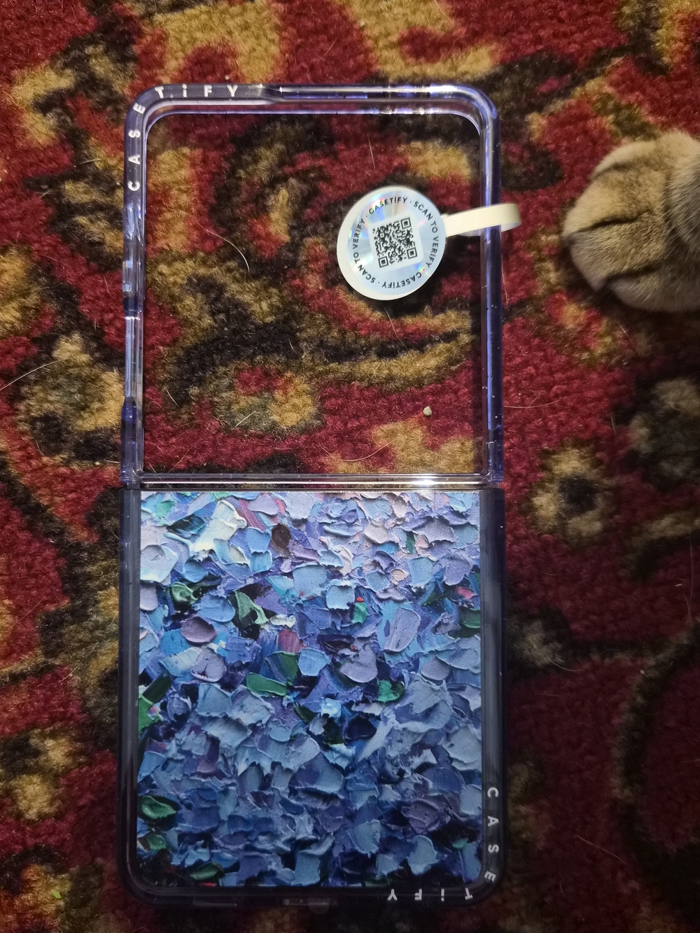 Casetify Clear Blue & Purple Art for Samsung Z Flip 7